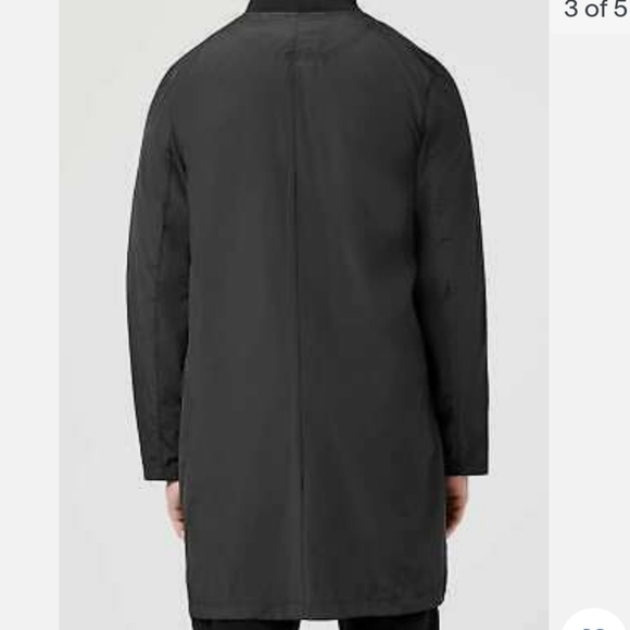 TOPMAN Street Tailor Black Lightweight Long Windbreaker Jacket 40 NWT - Picture 2 of 6